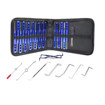 KLOM 30-in-1 Blue Locksmith Lock Picks Set Tools