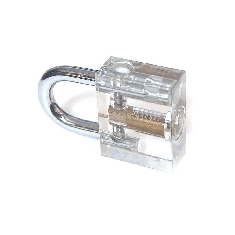 Clear Disc Detainer Practice Padlock w/ Lock Pick Training Aid
