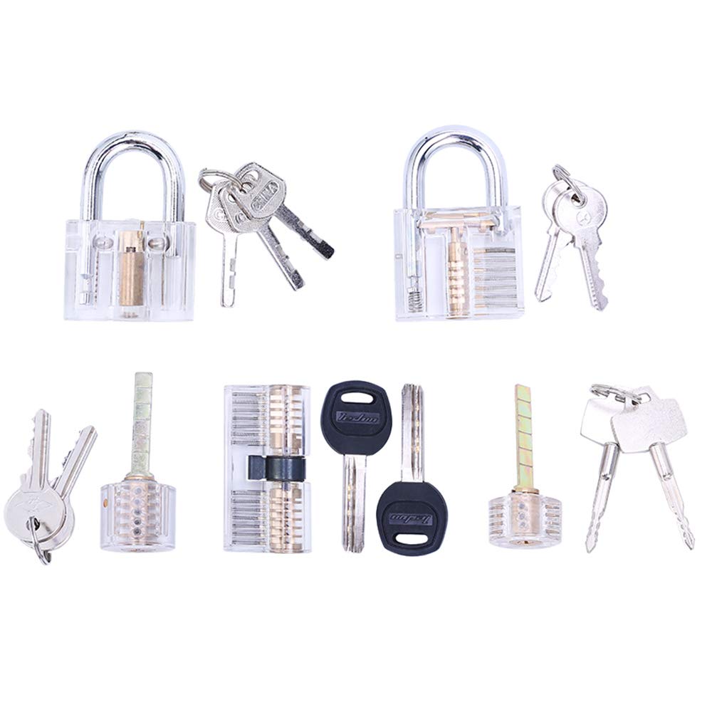 Transparent Visible Practice Locks – 5 Pack