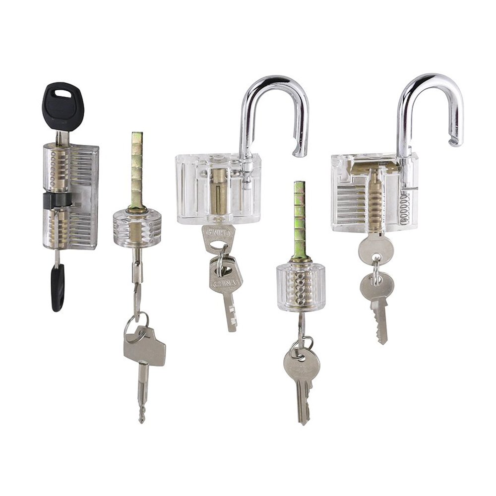 Transparent Visible Practice Locks – 5 Pack