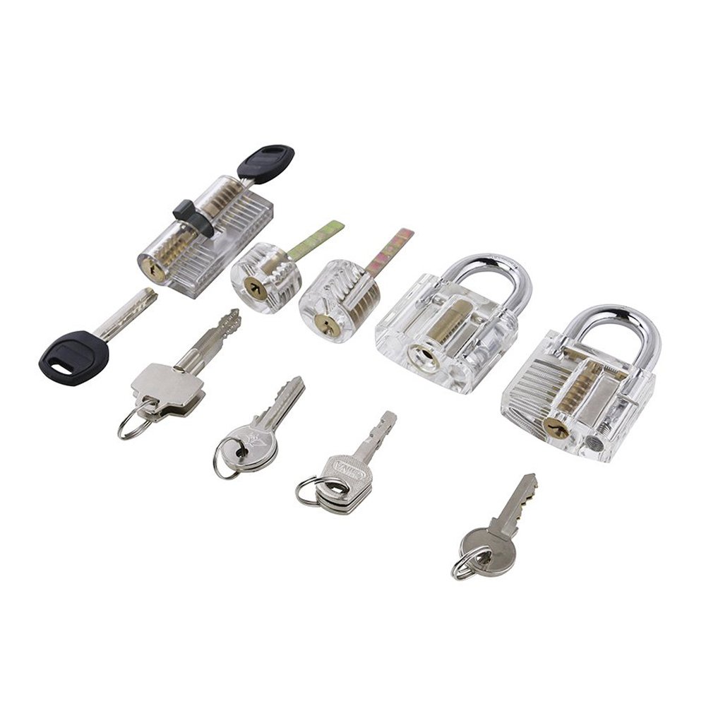 Transparent Visible Practice Locks – 5 Pack