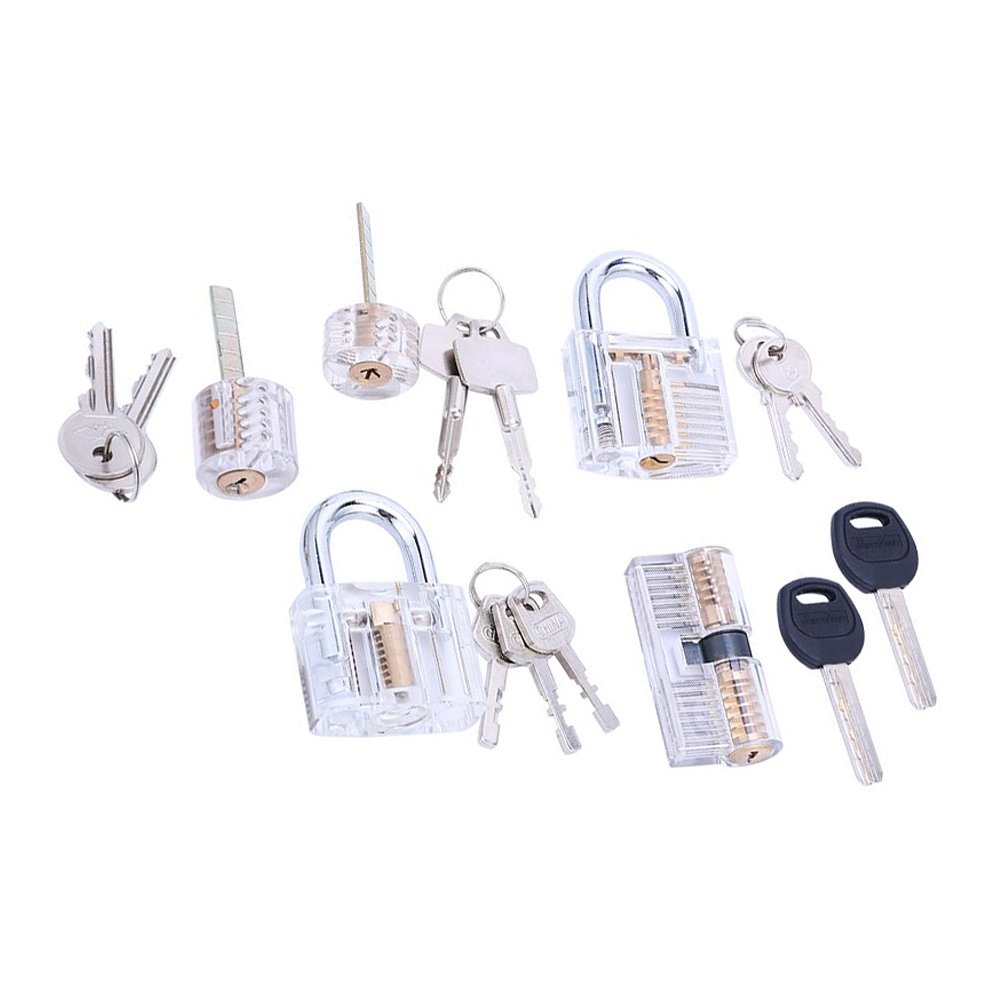 Transparent Visible Practice Locks – 5 Pack