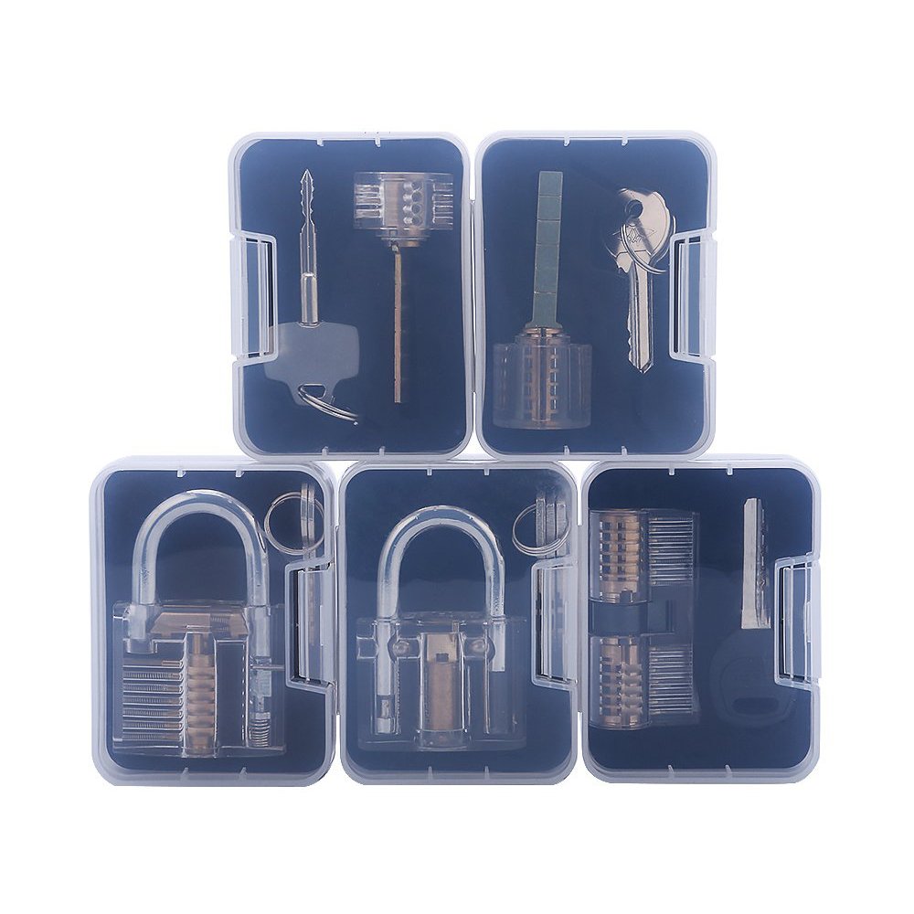 Transparent Visible Practice Locks – 5 Pack