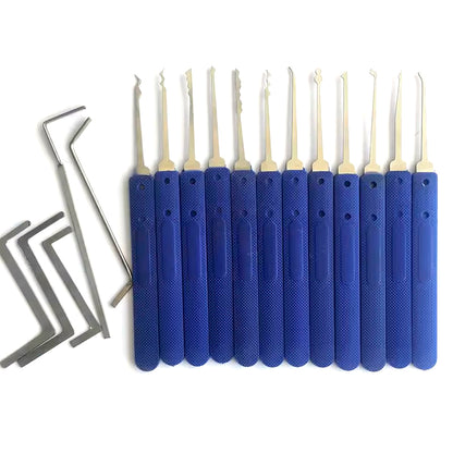 GOSO 12 PCs Barrel Unlocking Lock Pick Set (Blue Handle)