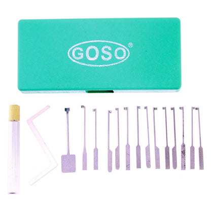 GOSO 14 Piece Dimple Lock Pick Set – Interchangeable Handle