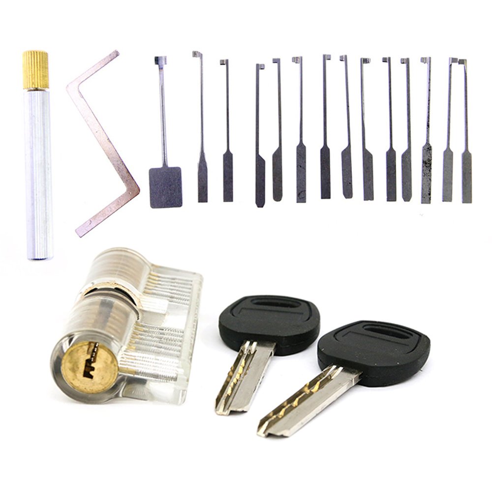 KABA Dimple Pick Set w/ Transparent Practice Lock Bundle