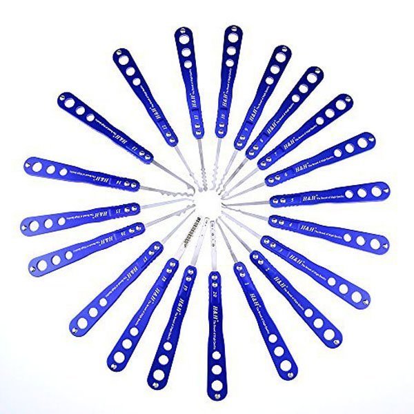 H&H 30-in-1 Lock Picks Set Transparent Practice Padlock Bundle