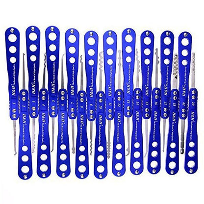H&H 30-in-1 Lock Picks Set Transparent Practice Padlock Bundle