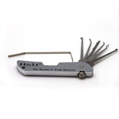 H&H Folding Lock Pick Set Pocket Locksmith Jackknife