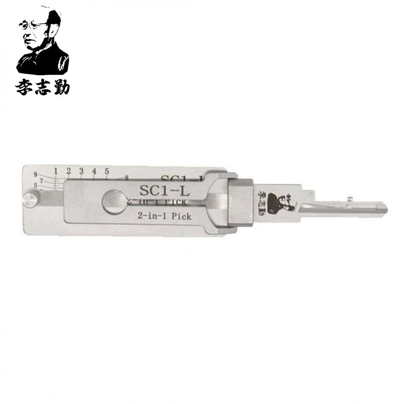 Lishi SC1-L (Reverse Handing) 2-in-1 Pick & Decoder for 5-Pin Schlage Keyway