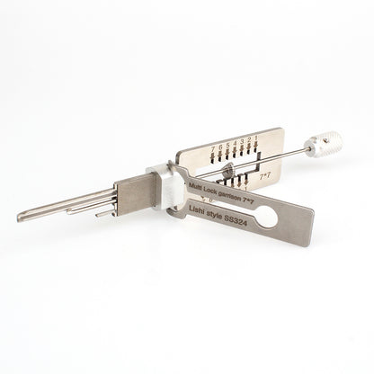 Lishi Style Mul-T-Lock 2-in-1 Decoder and Pick for Garrison 7×7