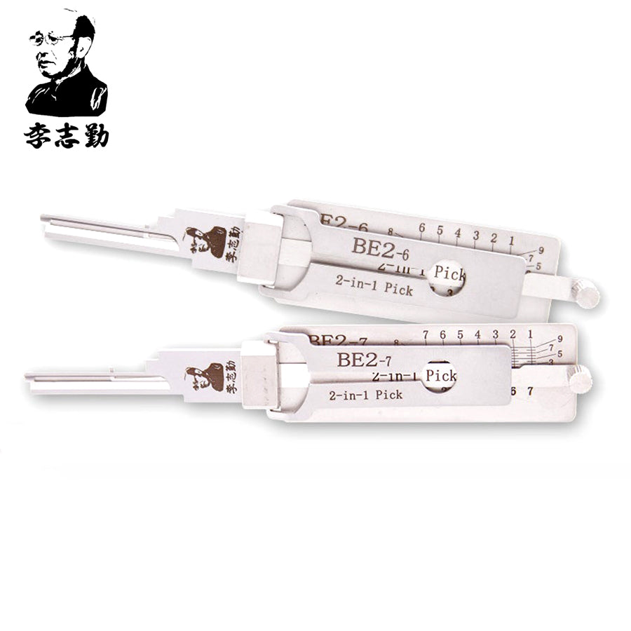 Lishi BE2 BEST A 6-Pin & 7-Pin 2-in-1 Residential Tools – Bundle of 2