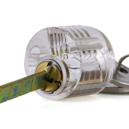 Transparent 5 Pin Rim Cylinder Practice Lock